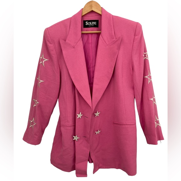 Solini NY VTG 80's Pink Blazer Jacket - Picture 2 of 16